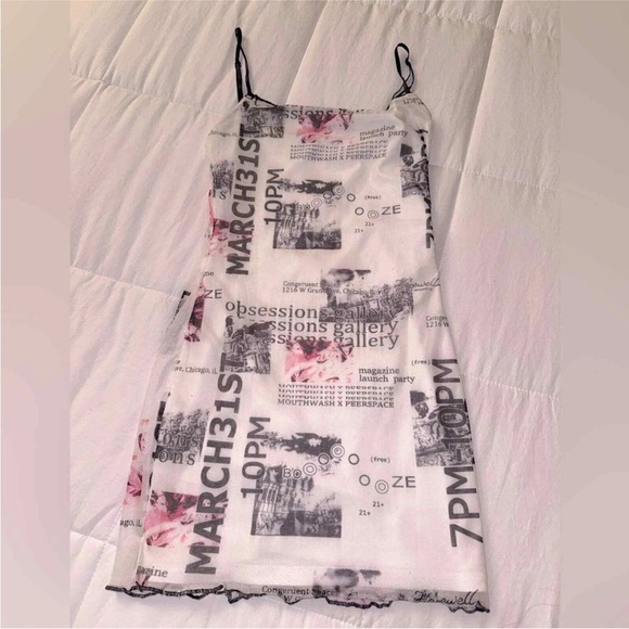 Princess Polly High Low Dress - Black and White - Picture 1 of 5